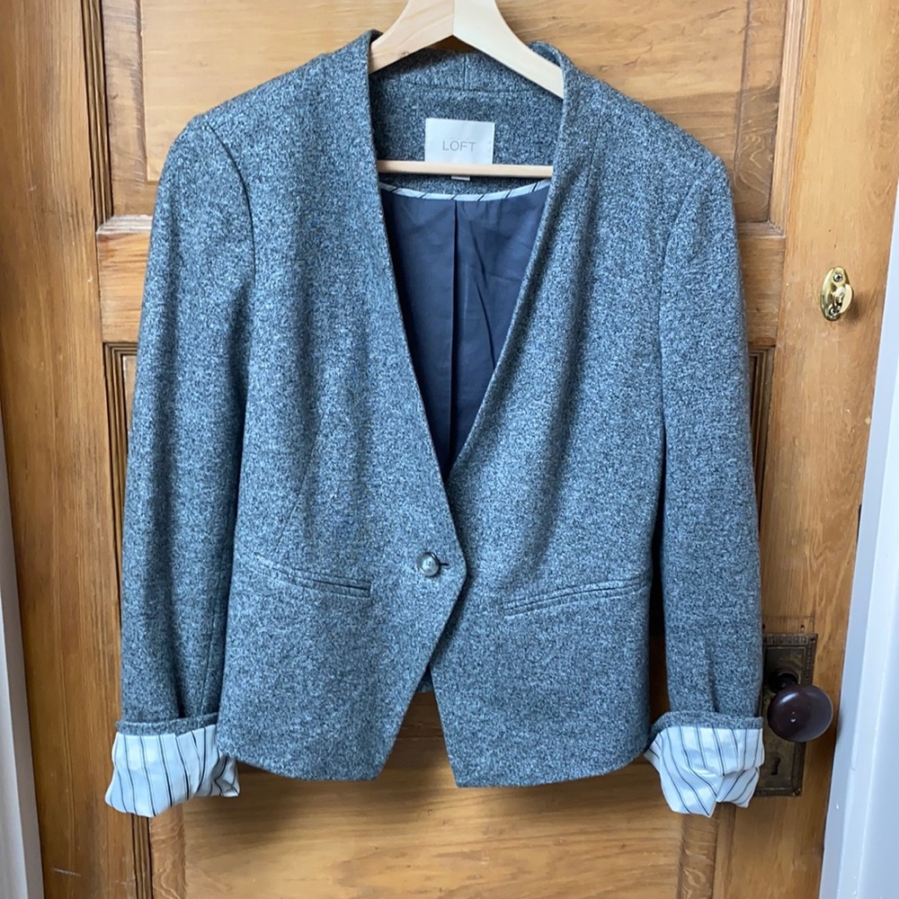 Ann Taylor Loft Grey Jacket Size 4